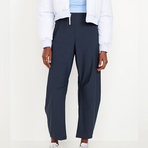 Old Navy High-Waisted SleekTech Barrel Ankle Pants, Navy, Large